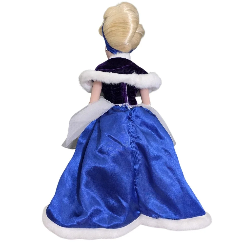 Cinderella Holiday Princess Porcelain Keepsake Doll Blue Velvet Winter Gown